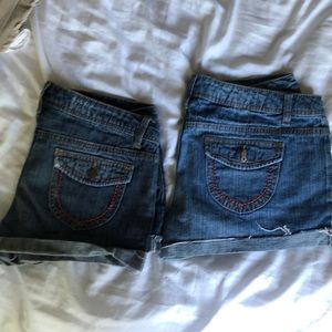 2 pairs of jean shorts